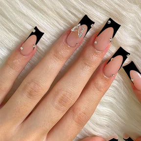 Popular Butterfly Nail Tips with Crystal Embellishments