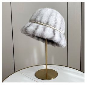 Warm Mink Fur Winter Bucket Hat - Stylish & Versatile