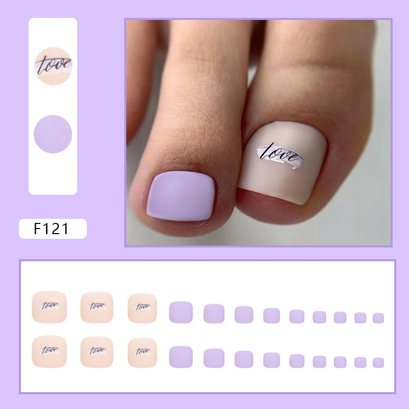 Pastel Matte Lilac Love Nails, Sweet and Chic