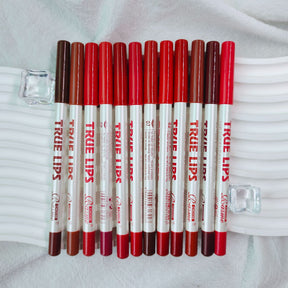 12-Color Wooden Lip Liners - Matte, Long-Lasting