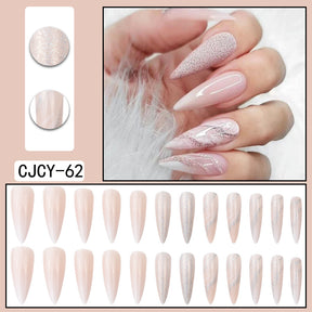 Detachable Long Nail Tips for Elegant Manicures