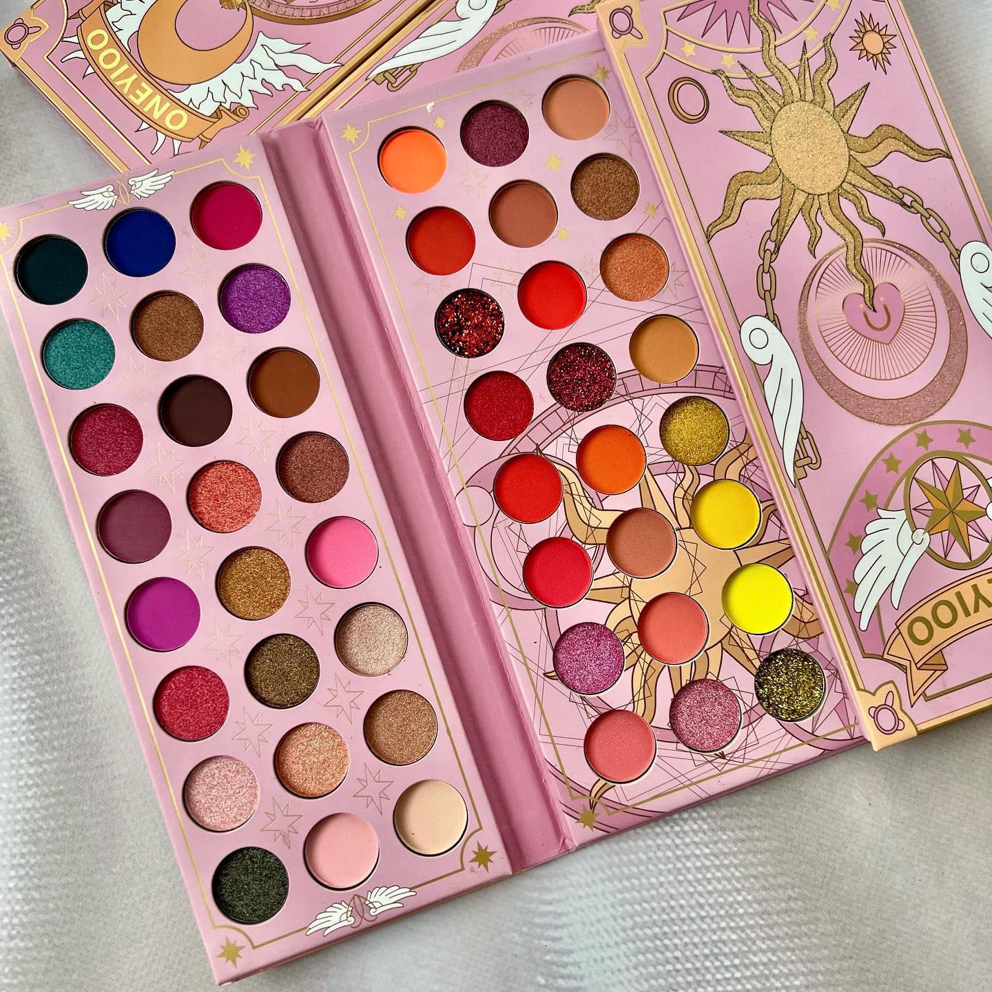 96-Color Cartoon Eye Shadow Palette - Matte, Shimmer, Glitter