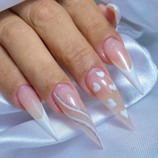 Long Cartoon Style Removable Nail Stickers