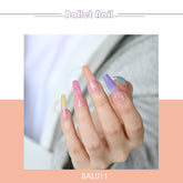 24-Piece Rainbow Ballet Nail Tips for Glamour