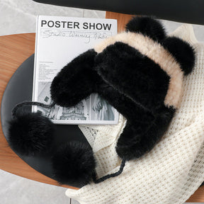 Cute Mink Fur Ear Flap Hat - Warm & Stylish Winter Hat