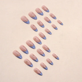 Round Tip French Almond Nails, Stylish and Durable