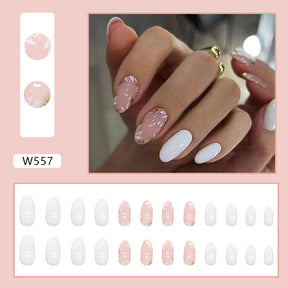 Spring Pink Butterfly Nail Tips for Romantic Style