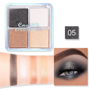 CmaaDU 4-Color Matte and Shimmer Eye Shadow Palette