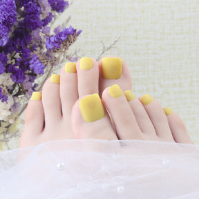 Matte Finish Toe Nail Tips Set