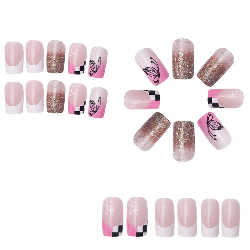 Butterfly French Tip Nail Tips