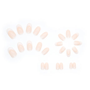 Cream White French Minimalist Gentle Nail Tips Soft and Pure