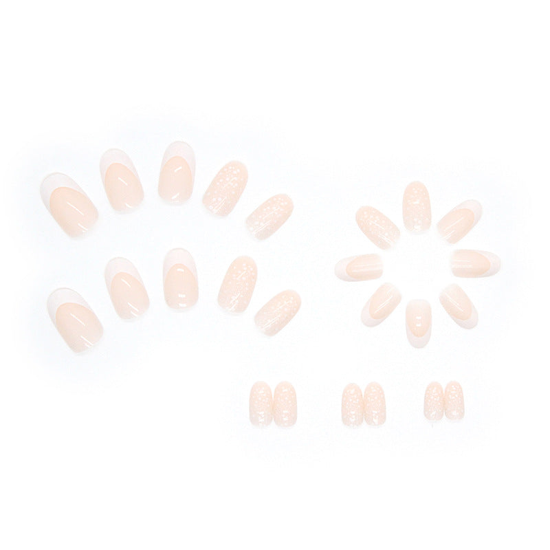 Cream White French Minimalist Gentle Nail Tips Soft and Pure