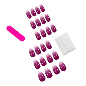 Purple Gradient Pointed Nail Stickers