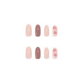 Detachable Peach Nail Tips for Fresh Look