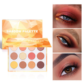 12-Color Matte and Metallic Glitter Eyeshadow Palette