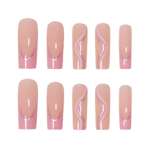 Pink French Nails - Glitter Line (Wholesale)