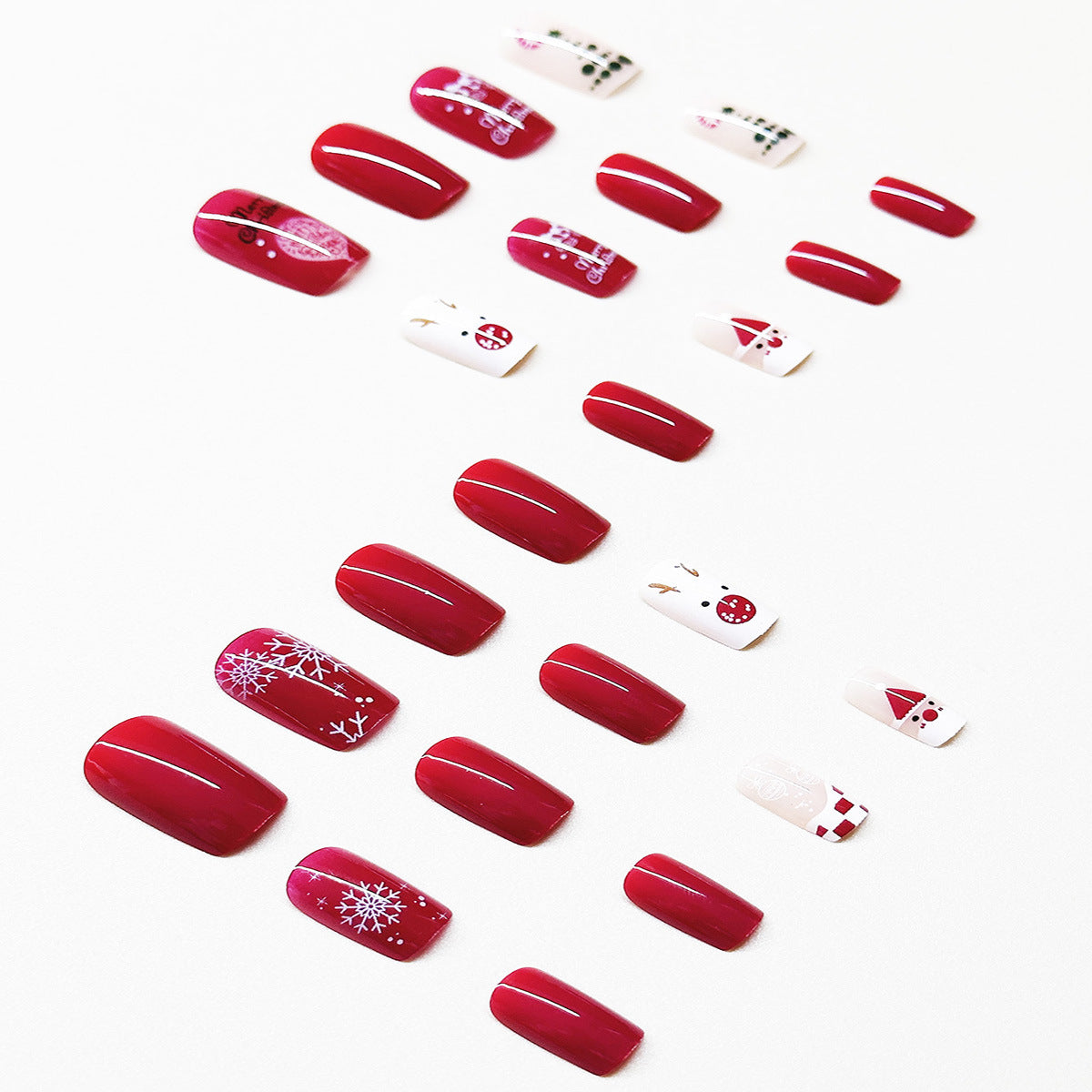 Christmas Red Snowflake Santa Reindeer Nail Sticker