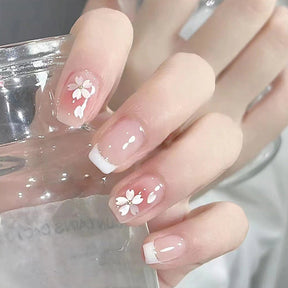 Summer Chic Camellia Nail Stickers - Short & Slim