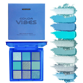 9-Color Klein Blue Eye Shadow Palette - Sweat-