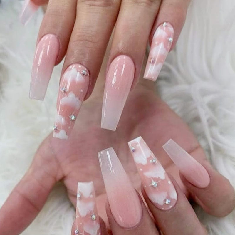 Detachable Long Ballet Nails, Ready-to-Wear Nail Tips