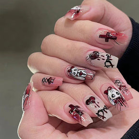 Cute Rabbit Halloween Nail Stickers, Removable, Premium Quality