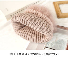 Cute Fox Fur Ear Flap Hat - Winter Warmth