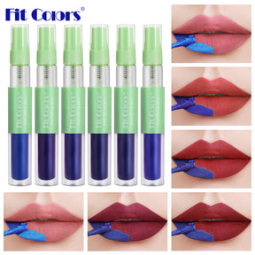 6-Color Matte Lip Tint Set - Long-Lasting