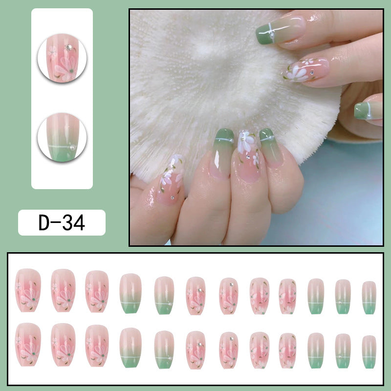 Pure Desire Fall Nails, Short French Blush Acrylic Nail Tips