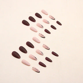 Flashy Colored Powder Matte Nails, Trendy Ins Style, Fashionable