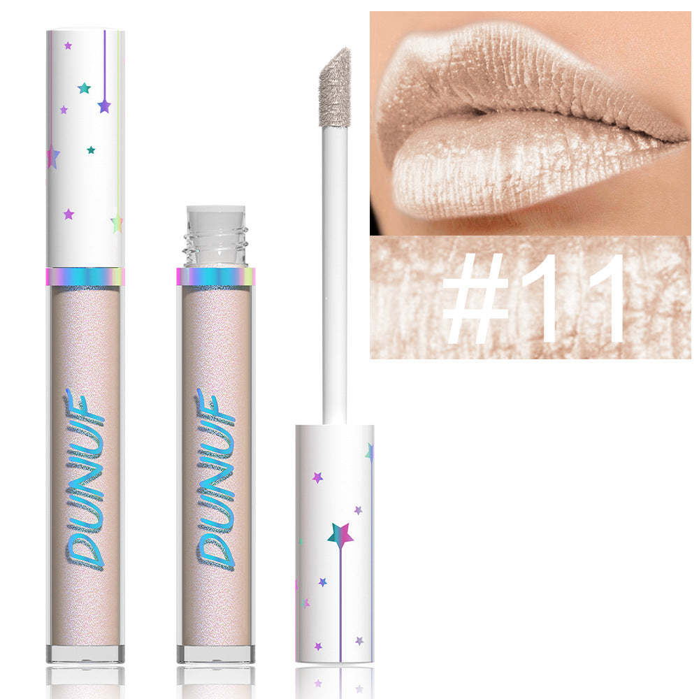 12-Color Shimmer Long-Lasting Waterproof Lip Gloss