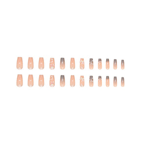 Baroque Pearl Butterfly Nail Art Set - Elegant Ballet French Tips