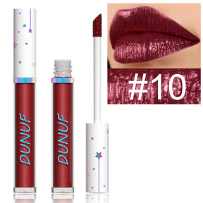 12-Color Shimmer Long-Lasting Waterproof Lip Gloss