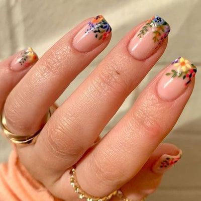 Summer Flower Fall Nails: Digital Printed Removable Nail Tips