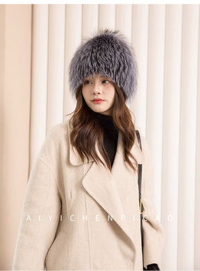 Cute Fox Fur Ear Flap Hat - Winter Warmth