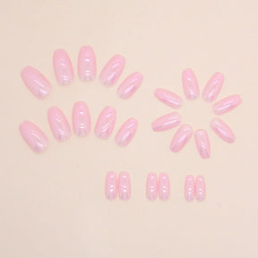 Short Ballet Aurora Barbie Pink Nails, Summer Trend