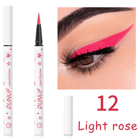 12-Color Long-Lasting Waterproof Liquid Eyeliner