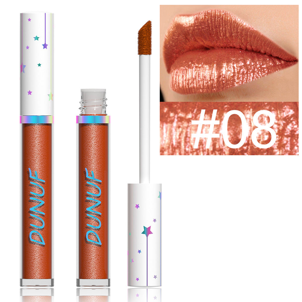 12-Color Shimmer Long-Lasting Waterproof Lip Gloss