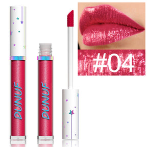 12-Color Shimmer Long-Lasting Waterproof Lip Gloss