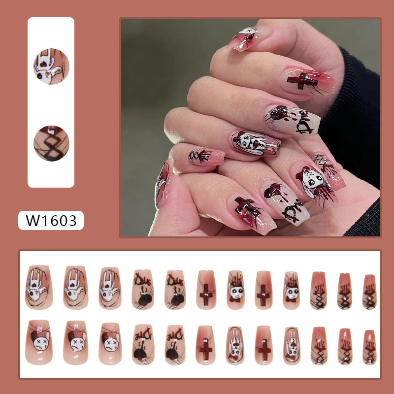 Cute Rabbit Halloween Nail Stickers, Removable, Premium Quality