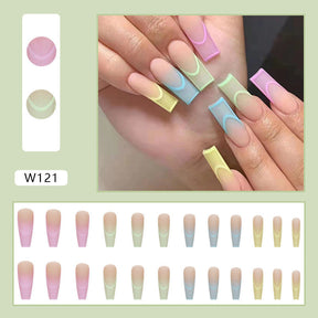 Colorful Long Ballet Nails - Removable (Wholesale)