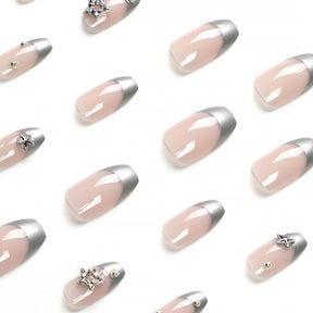 Ballet-Inspired Removable Nail Tips, Elegant Design