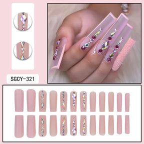 Pink Flash French Nail Tips, Wearable Extensions