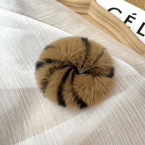 Real Rabbit Fur Hair Tie Winter Fashion Accessory