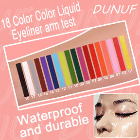 18-Color Long-Lasting Waterproof Liquid Eyeliner Pen