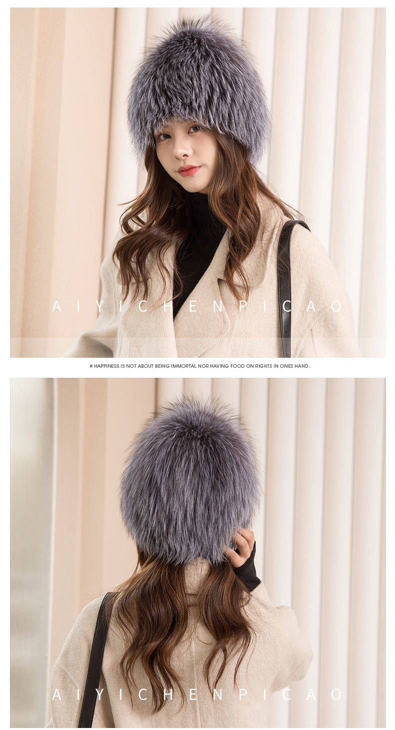 Cute Fox Fur Ear Flap Hat - Winter Warmth