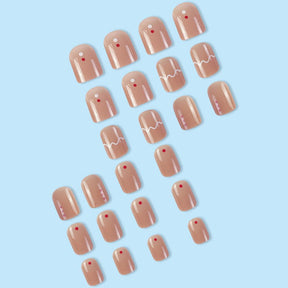 Tea Latte Wave Nail Art, Removable, Minimalist