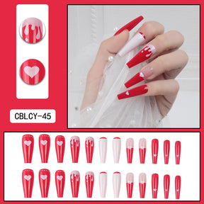 Detachable Long Nail Tips for Elegant Manicures