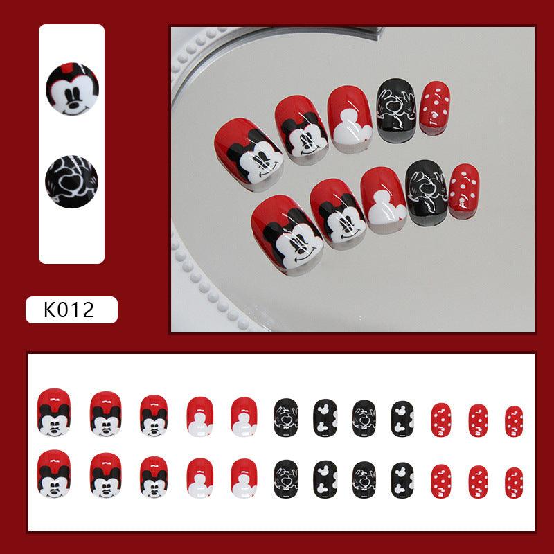 Cute Red Fall Nails - Wearable Nail Stickers (24PCS)