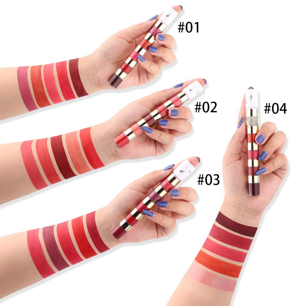 20-Color Waterproof Long-Lasting Lip Gloss Set