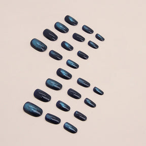 Elegant Deep Cat Eye Nails Oval Round Sweet Cool Whitening Wearable Nails Wholesale